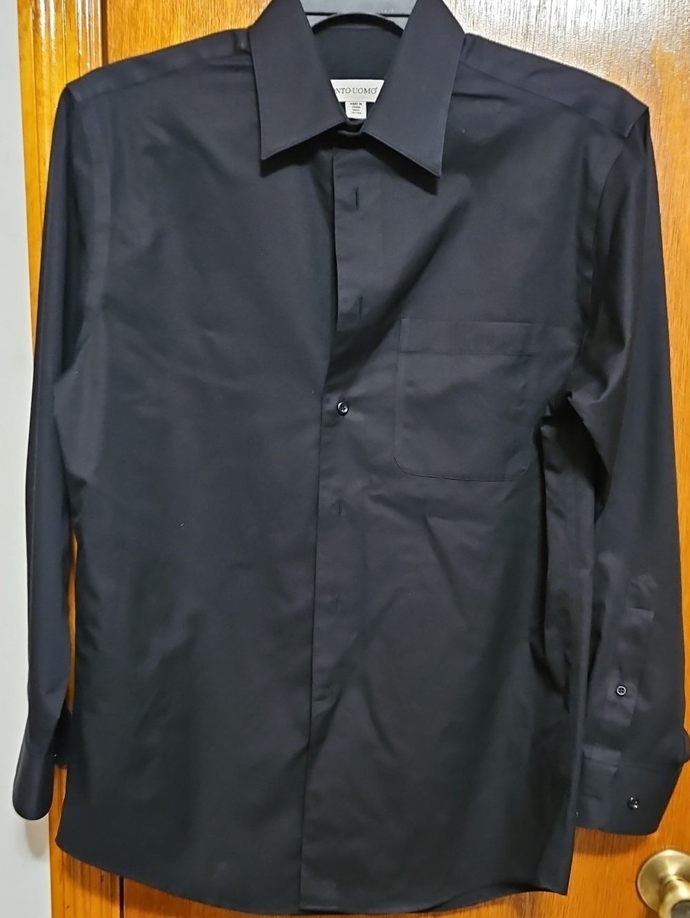 Pronto Uomo Black Long Sleeve Dress Shirt
